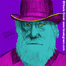 Charles Darwin pop art portrait