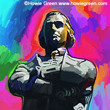 Sam Adams statue pop art portrait