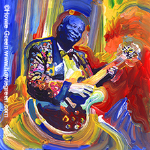 B B King pop art portrait