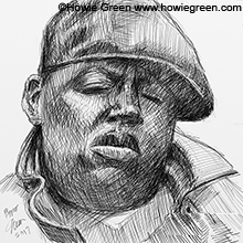 Biggie Smalls portrait sketch