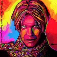 David Bowie pop art portrait