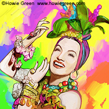 Carmen Miranda pop art portrait