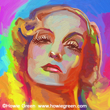 Carol Lombard pop art portrait