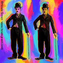 Charlie Chaplin pop art portrait