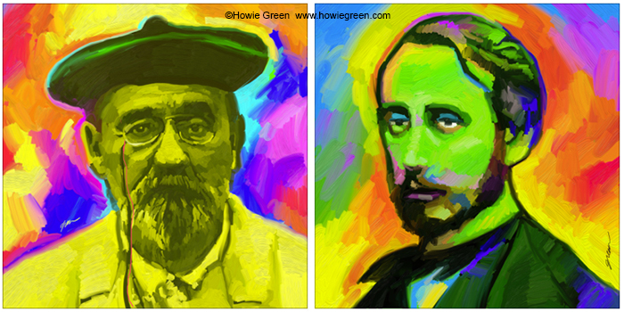 Paul Cezanne Pop Art portrait Edgar Degas Pop Art portrait