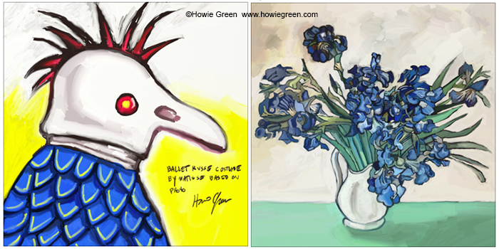 Cezanne costume painting Van Gogh flowers homage