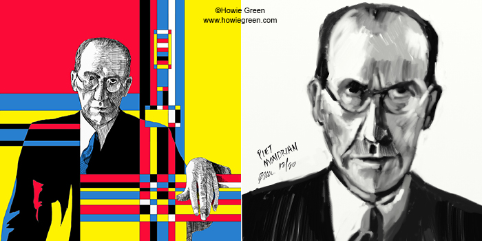 Piet Mondrian portrait painting