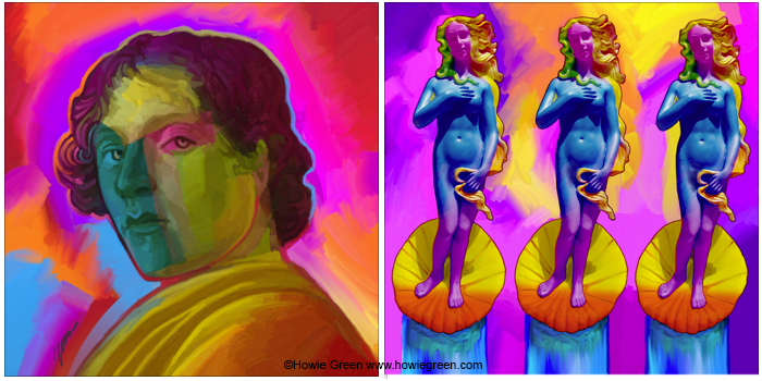 Botticelli Pop Art portrait