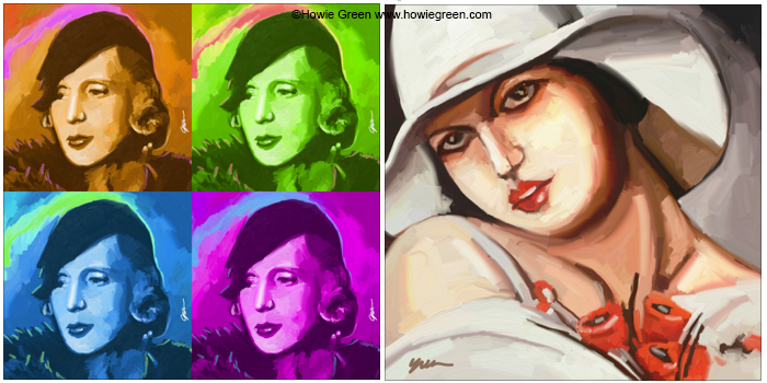 Tamara De Lempicka Pop Art portrait