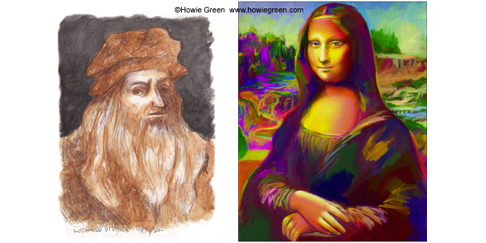 Leonardo Di Vinci Pop Art portrait