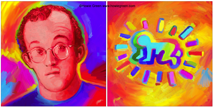 Keith Haring Pop Art portrait