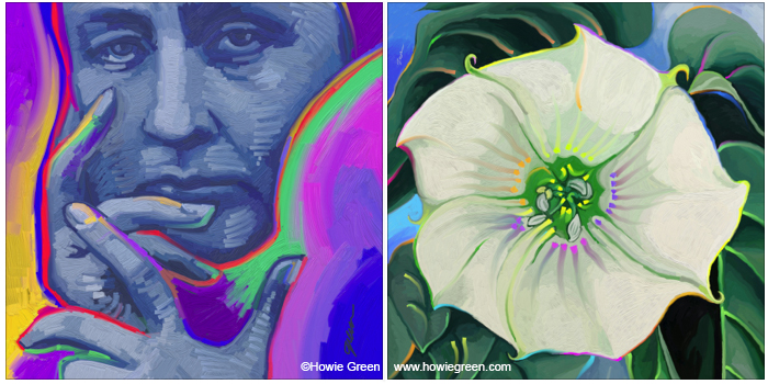 Georgia O'Keefe Pop Art portrait