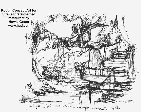 Siren grotto and veranda